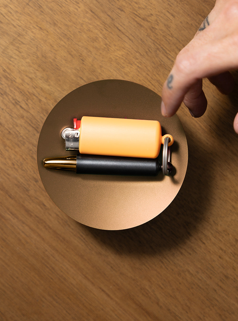 Gold Pipette Mini & Ashtray