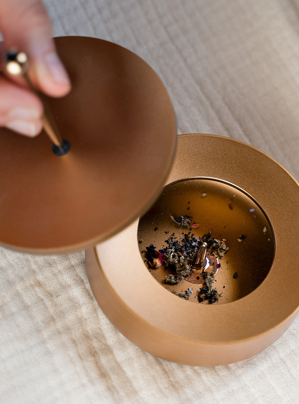 Gold Pipette Mini & Ashtray